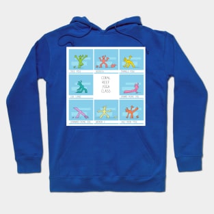 Funny corals practicing yoga Hoodie